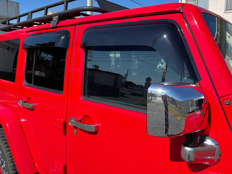 JDM JEEP Wrangler JK (2007-2017) Dark Smoke Wind deflectors Window Visor - RHD parts [jk-big-ds-4p]