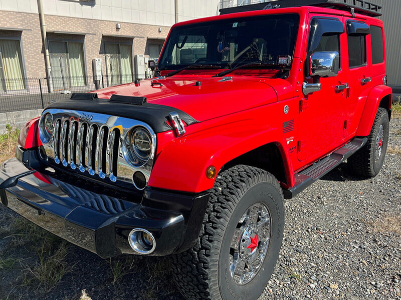 JDM JEEP Wrangler JK (2007-2017) Dark Smoke Wind deflectors Window Visor - RHD parts [jk-big-ds-4p]