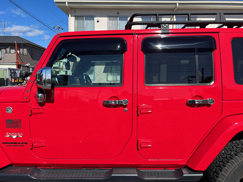 JDM JEEP Wrangler JK (2007-2017) Dark Smoke Wind deflectors Window Visor - RHD parts [jk-big-ds-4p]