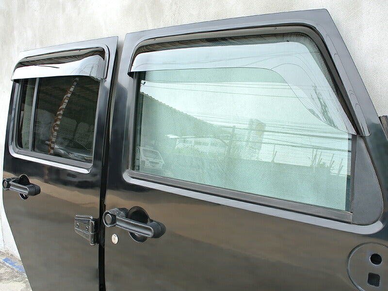 JDM JEEP Wrangler JK (2007-2017) Light Smoke Wind deflectors Window Visor - RHD parts [jk-big-ls-4p]