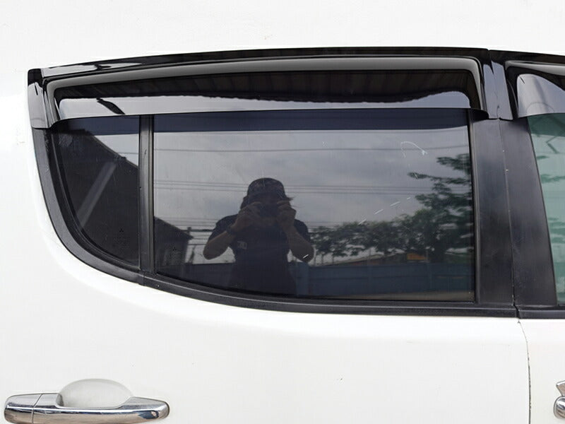 JDM Mitsubishi Triton 1st Gen (2005-2014) Strada Sportero Hunter Strakar Dark Smoke Wind deflectors Window Visor - RHD parts [KB9T-BIG-DS-4P]