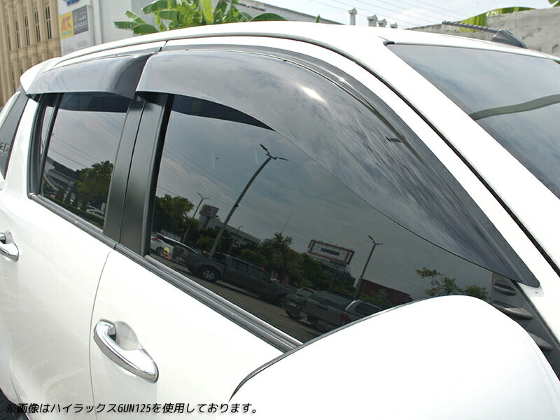 JDM Mitsubishi Triton 1st Gen (2005-2014) Strada Sportero Hunter Strakar Dark Smoke Wind deflectors Window Visor - RHD parts [KB9T-BIG-DS-4P]
