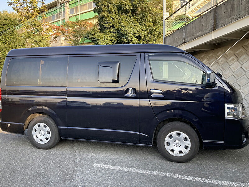 JDM TOYOTA HIACE 200 Commuter Ventury  Rear Window Side Wind deflectors Window Visor (*sold as piece) - RHD parts [200k-kmd-ds-1p]