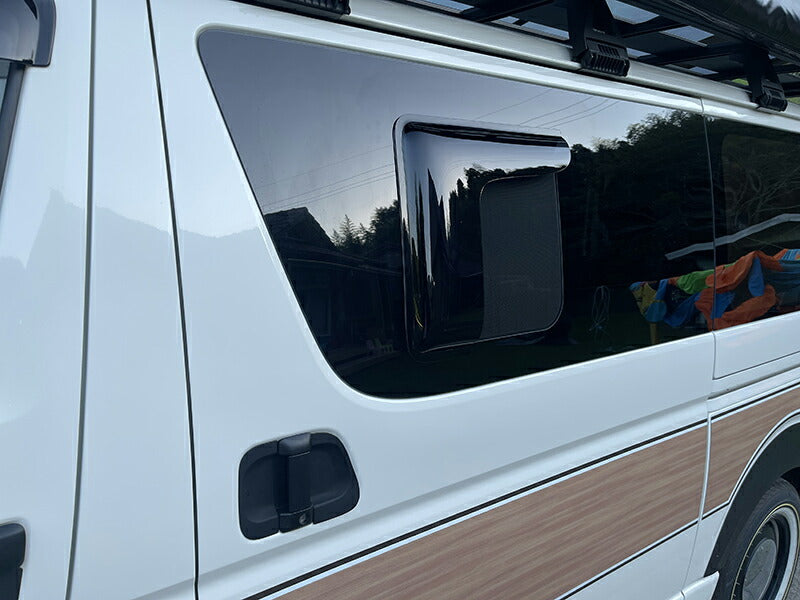 JDM TOYOTA HIACE 200 Commuter Ventury  Rear Window Side Wind deflectors Window Visor (*sold as piece) - RHD parts [200k-kmd-ds-1p]