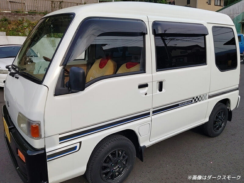 JDM SUBARU SAMBER KV3 KV4 Japanese Kei Van / Mini Van  Wind deflectors Window Visor - RHD parts [ks3-big-ls-4p]