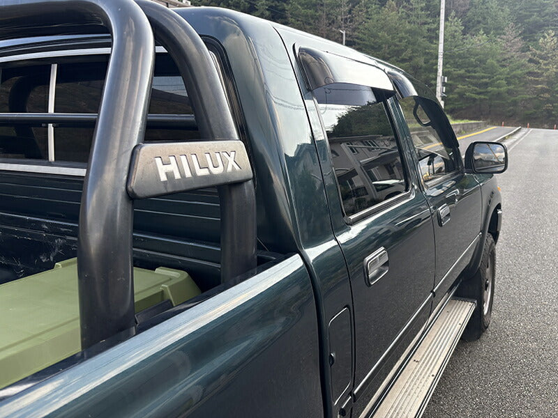 JDM TOYOTA HILUX 5th Gen N80 N90 N100 N110 (Double Cab) Dark Smoke Wind deflectors Window Visor - RHD parts [mgt4d-big-ds]