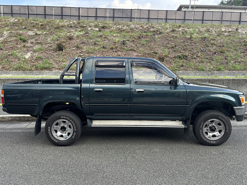 JDM TOYOTA HILUX 5th Gen N80 N90 N100 N110 (Double Cab) Dark Smoke Wind deflectors Window Visor - RHD parts [mgt4d-big-ds]