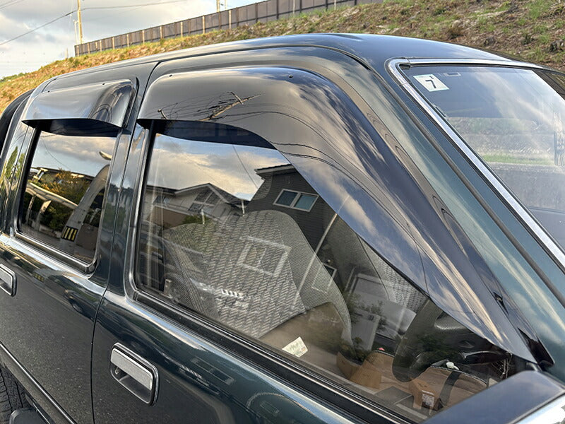 JDM TOYOTA HILUX 5th Gen N80 N90 N100 N110 (Double Cab) Dark Smoke Wind deflectors Window Visor - RHD parts [mgt4d-big-ds]