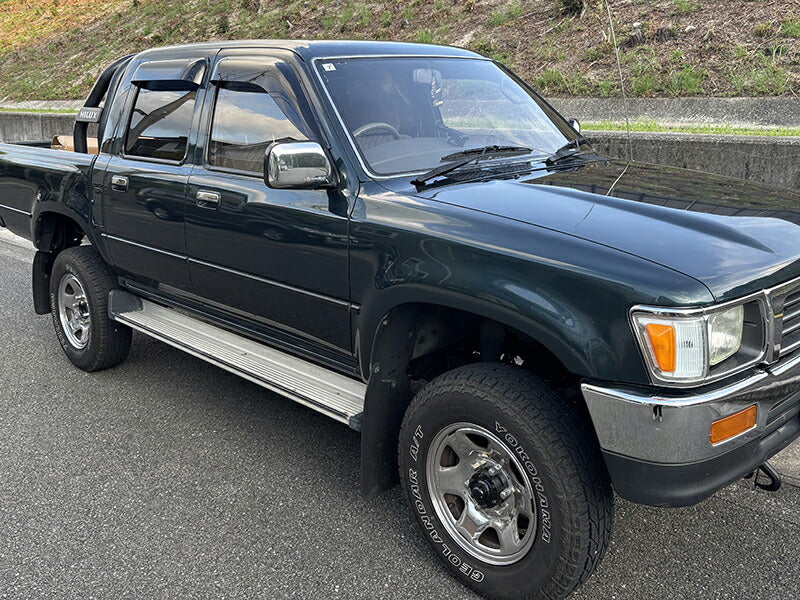 JDM TOYOTA HILUX 5th Gen N80 N90 N100 N110 (Double Cab) Dark Smoke Wind deflectors Window Visor - RHD parts [mgt4d-big-ds]