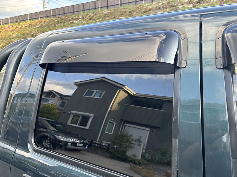 JDM TOYOTA HILUX 5th Gen N80 N90 N100 N110 (Double Cab) Dark Smoke Wind deflectors Window Visor - RHD parts [mgt4d-big-ds]