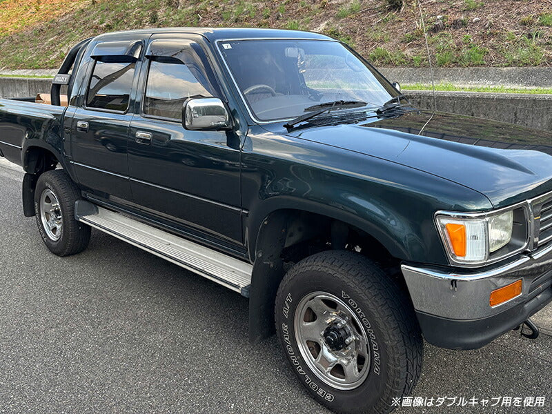 JDM TOYOTA HILUX 5th Gen N80 N90 N100 N110 (Single Cab / Extra Cab) Dark Smoke Wind deflectors Window Visor - RHD parts [mgtxc-big-ds]
