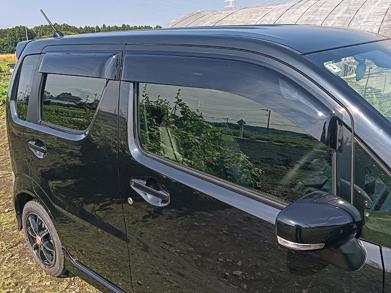 JDM SUZUKI Wagon R MH35 MH55 Dark Smoke Wind deflectors Window Visor - RHD parts [mh35-big-ds-4p]