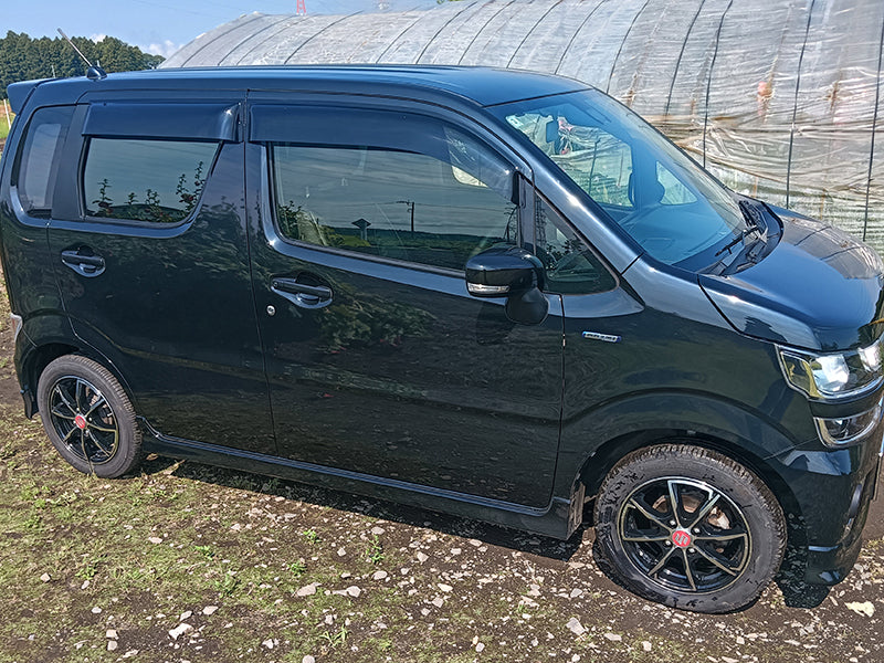 JDM SUZUKI Wagon R MH35 MH55 Dark Smoke Wind deflectors Window Visor - RHD parts [mh35-big-ds-4p]