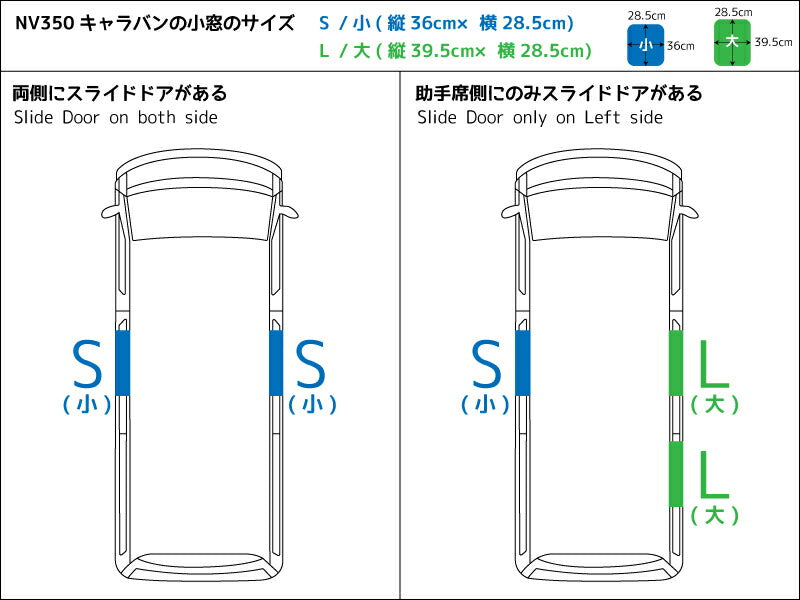 NV350 キャラバン 網戸 小窓 バイザー パーツ [nv350-amd-ds-1p]