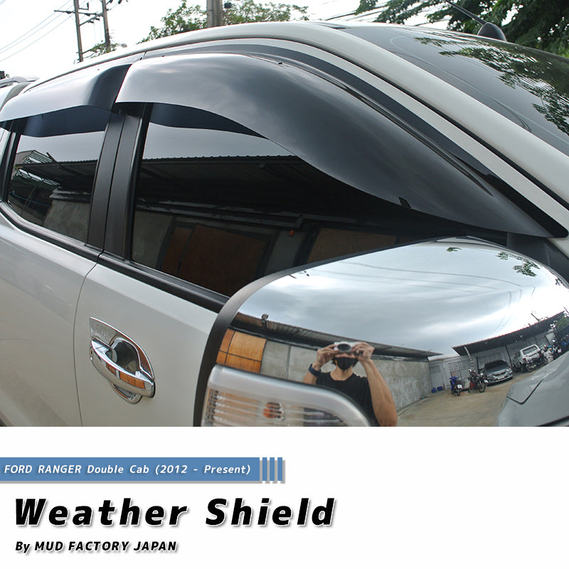 JDM FORD RANGER T6 Wind deflectors Window Visor - RHD parts [rang4d-big-ds]