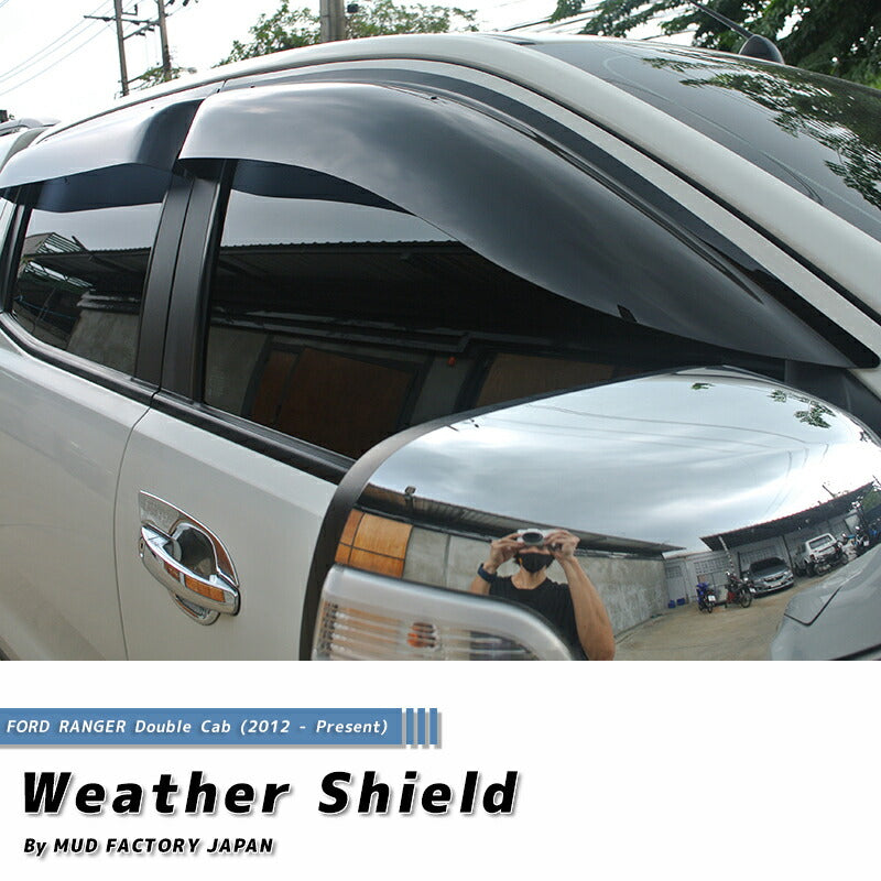 JDM FORD RANGER T6 Wind deflectors Window Visor - RHD parts [rang4d-big-ds]