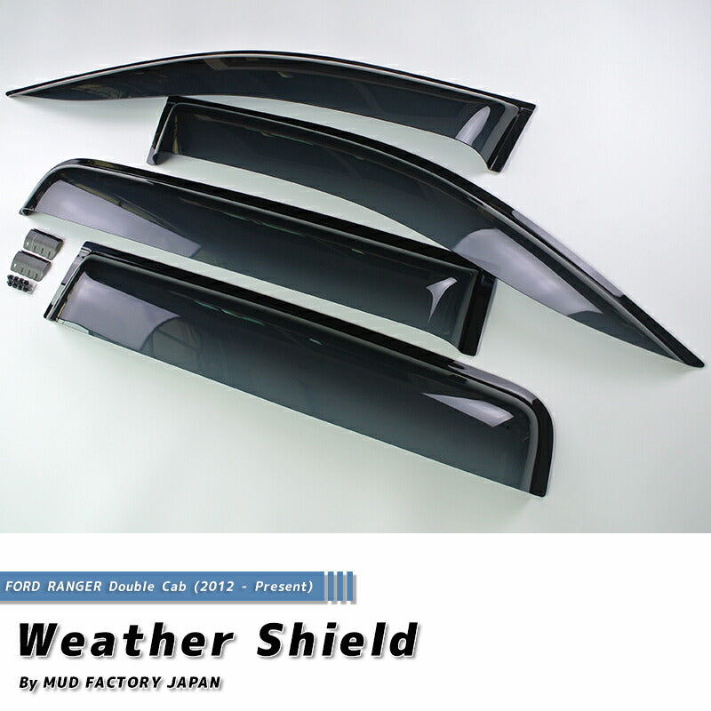 JDM FORD RANGER T6 Wind deflectors Window Visor - RHD parts [rang4d-big-ds]