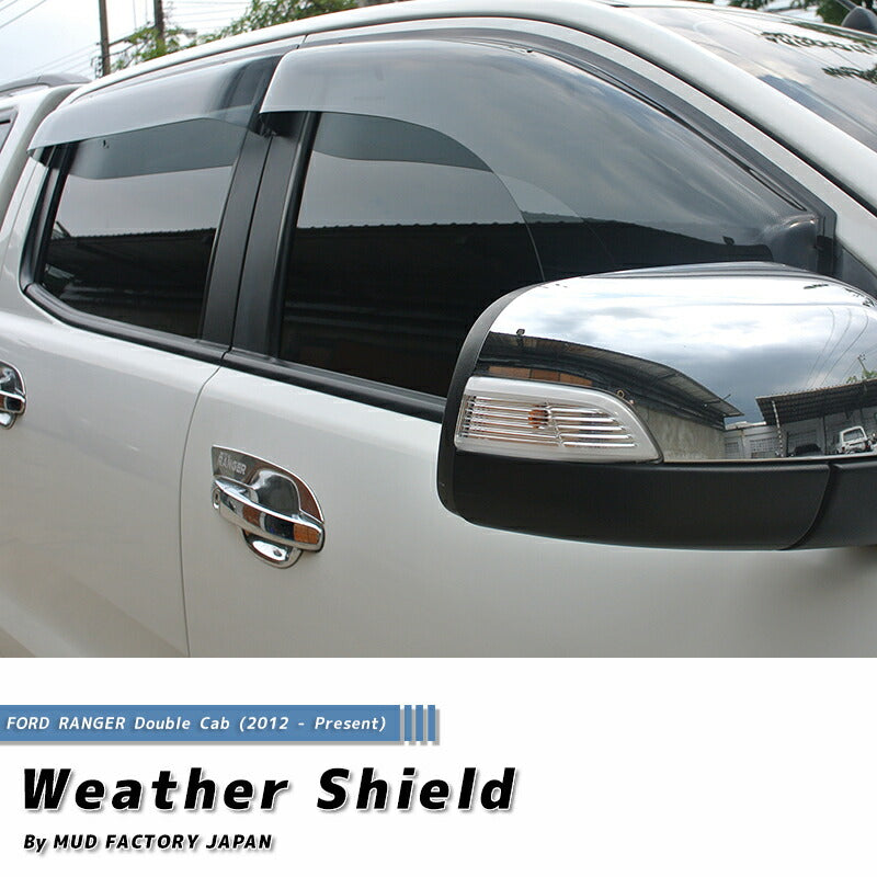 JDM FORD RANGER T6 Wind deflectors Window Visor - RHD parts [rang4d-spw-ls]