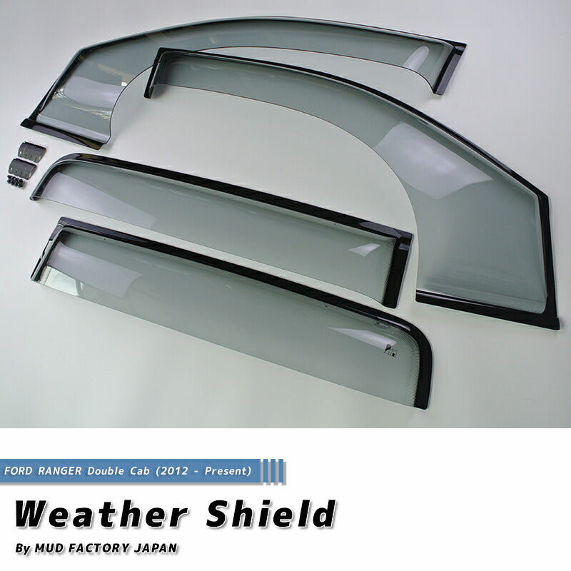 JDM FORD RANGER T6 Wind deflectors Window Visor - RHD parts [rang4d-spw-ls]