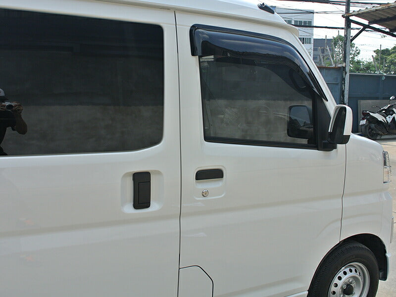 JDM DAIHATSU HIJET CARGO S700V 710V S700W S710W (Atrai/ DECK VAN / PIXIS VAN) Dark Smoke Wind deflectors Window Visor - RHD parts [s700v-big-ds]