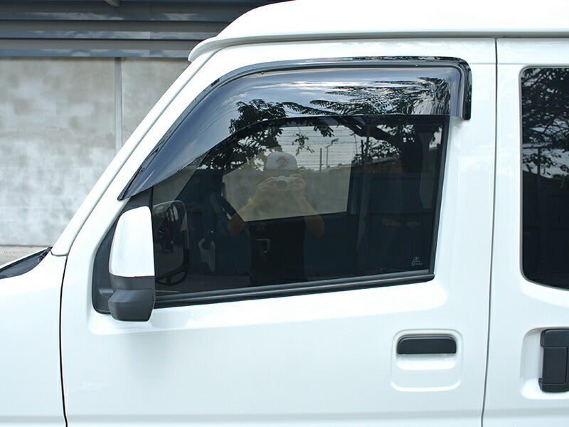 JDM DAIHATSU HIJET CARGO S700V 710V S700W S710W (Atrai/ DECK VAN / PIXIS VAN) Dark Smoke Wind deflectors Window Visor - RHD parts [s700v-big-ds]