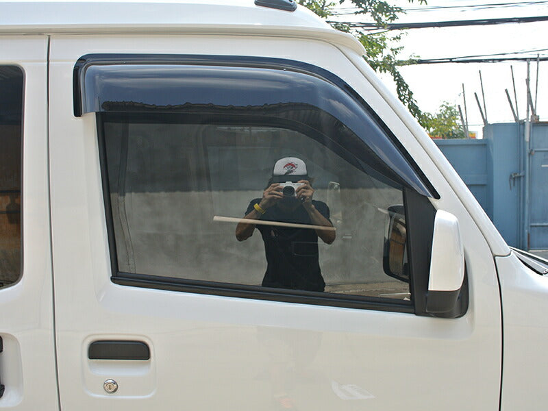 JDM DAIHATSU HIJET CARGO S700V 710V S700W S710W (Atrai/ DECK VAN / PIXIS VAN) Dark Smoke Wind deflectors Window Visor - RHD parts [s700v-big-ds]