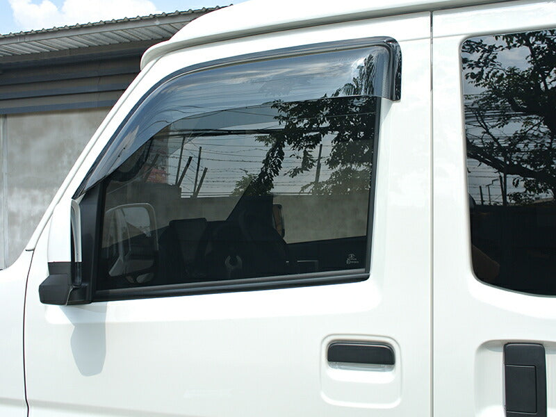 JDM DAIHATSU HIJET CARGO S700V 710V S700W S710W (Atrai/ DECK VAN / PIXIS VAN) Light Smoek Wind deflectors Window Visor - RHD parts [s700v-big-ls]