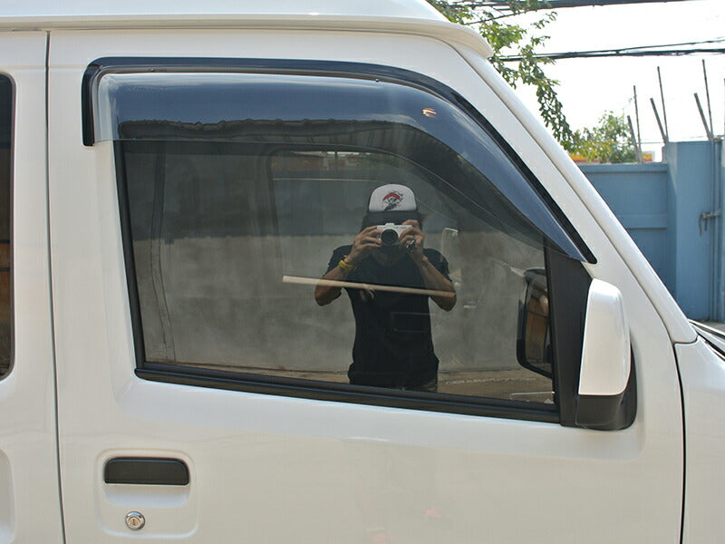 JDM DAIHATSU HIJET CARGO S700V 710V S700W S710W (Atrai/ DECK VAN / PIXIS VAN) Light Smoek Wind deflectors Window Visor - RHD parts [s700v-big-ls]