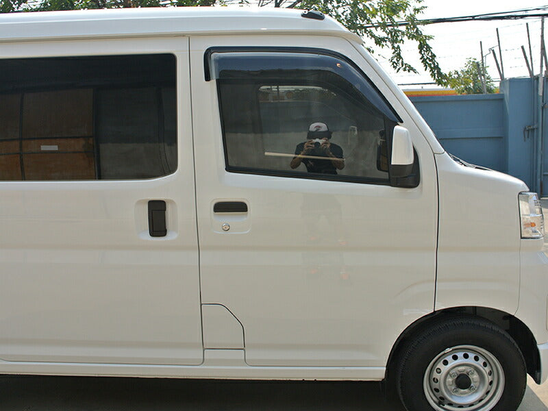 JDM DAIHATSU HIJET CARGO S700V 710V S700W S710W (Atrai/ DECK VAN / PIXIS VAN) Light Smoek Wind deflectors Window Visor - RHD parts [s700v-big-ls]