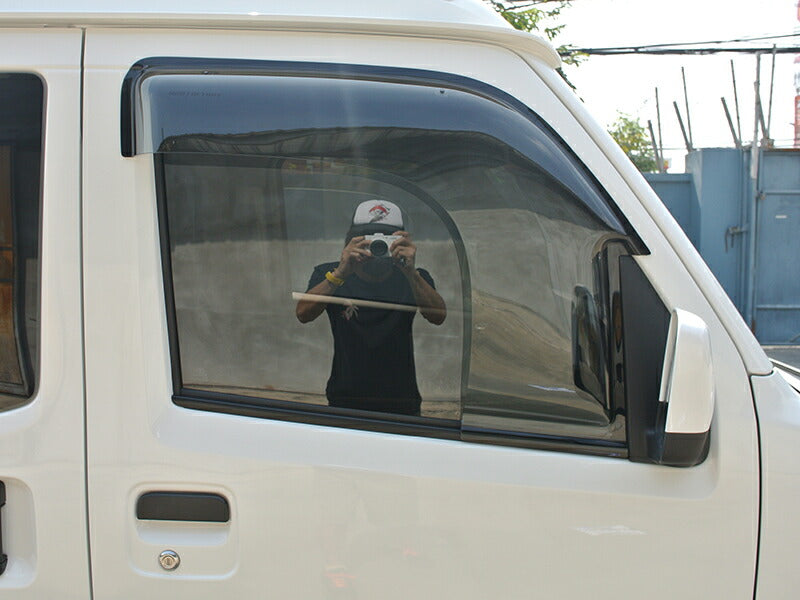 JDM DAIHATSU HIJET CARGO S700V 710V S700W S710W (Atrai/ DECK VAN / PIXIS VAN) Light Smoke Wind deflectors Window Visor - RHD parts [s700v-spw-ls]