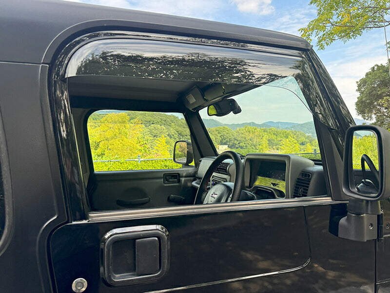 JDM JEEP Wrangler YJ(1987-1996) TJ(1996-2006) Light Smoke Wind deflectors Window Visor - RHD parts [tj-big-ls]