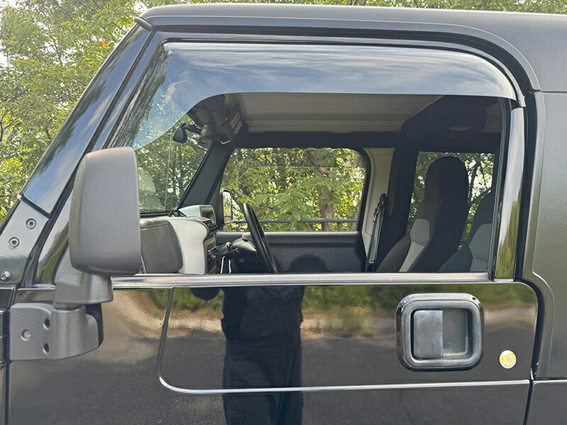 JDM JEEP Wrangler YJ(1987-1996) TJ(1996-2006) Light Smoke Wind deflectors Window Visor - RHD parts [tj-big-ls]