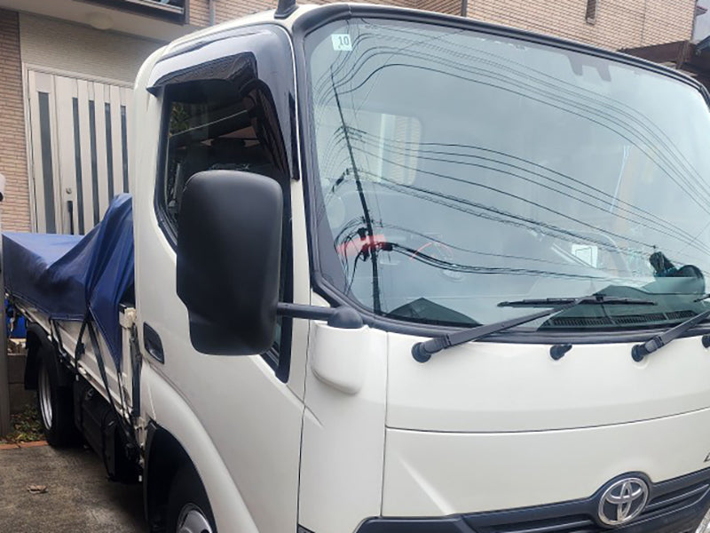 JDM TOYOTA CAMROAD TOYOACE DYNA Hino Dutro Y200 / U300 / U600 / C600 Japanese Truck Wind deflectors Window Visor - RHD parts [u300-big-ds]