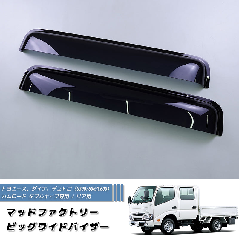 JDM TOYOTA CAMROAD TOYOACE DYNA Hino Dutro Y200 / U300 / U600 / C600 Japanese Truck Wind deflectors Window Visor - RHD parts [u300-re-ds]