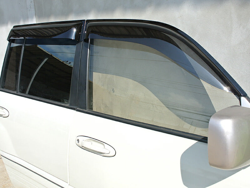 JDM TOYOTA LAND CRUISER UZJ100W HDJ101K LEXUS LX Dark Smoke Wind deflectors Window Visor - RHD parts [VX100-BIG-DS]