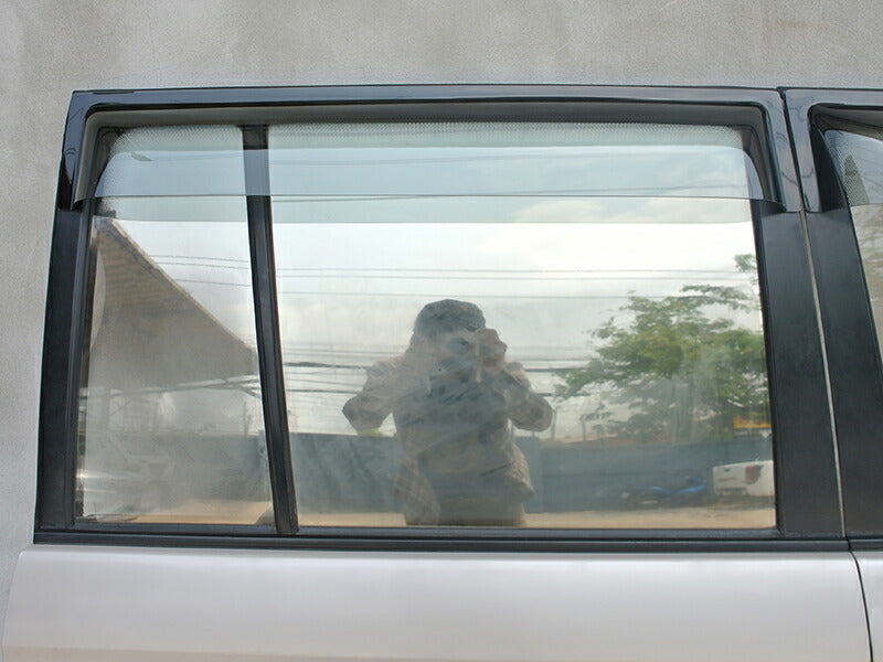 JDM TOYOTA LAND CRUISER PRADO ซีรีส์ J90 (รุ่น 5 ประตู) KDJ95W KZJ95W RZJ95W VZJ95W VX95 แผ่นกันลมกระจกหน้าต่างแบบควันอ่อน - ชิ้นส่วน RHD [vx90-spw-ls-4p]