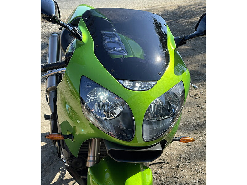 JDM KAWASAKI Ninja ZX-12R / ZX1200-A1(2000) / ZX1200-A2(2001) Dark Smoke windshield - RHD parts [zx12r-std-ds-sh]